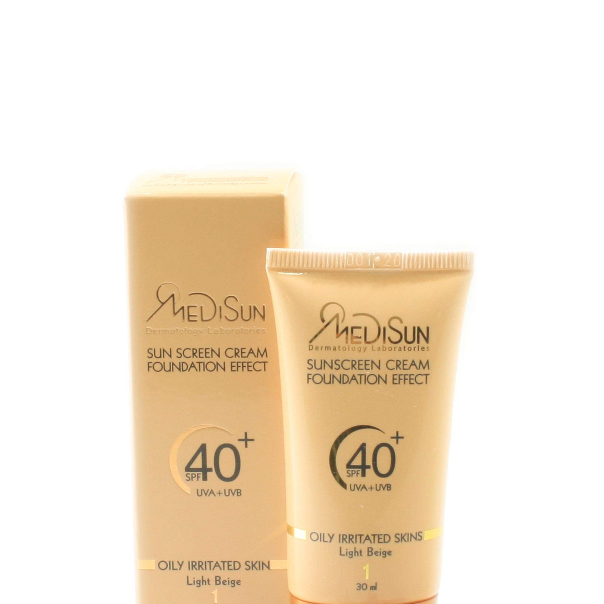 کرم ضد آفتاب SPF40 پوست چرب و حساس بژ روشن مدیسان